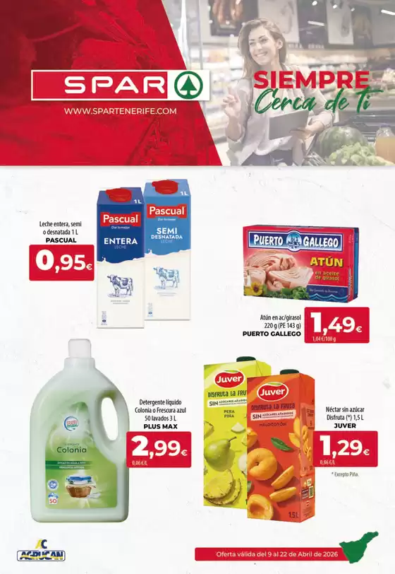Catálogo Spar Tenerife | Oferta válida del 9 al 22 de Abril de 2026 | 2026-04-09T00:00:00.000Z - 2026-04-22T00:00:00.000Z