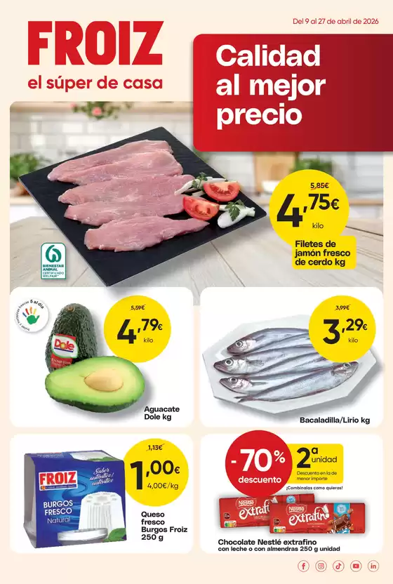 Catálogo Froiz | Calidad al mejor precio | 2026-04-10T00:00:00.000Z - 2026-04-27T00:00:00.000Z