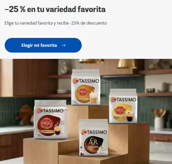 Catálogo Tassimo en Cornellà | -25% en tu variedad favorita | 2026-04-10T00:00:00.000Z - 2026-04-23T00:00:00.000Z