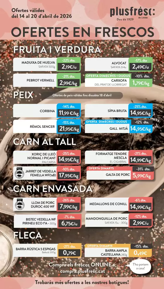 Catálogo Plusfresc | Ofertes De Productes Frescos | 2026-04-14T00:00:00.000Z - 2026-04-20T00:00:00.000Z