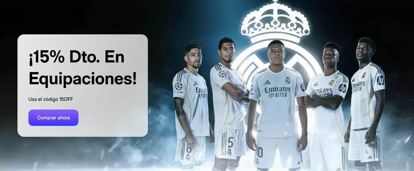 Catálogo Real Madrid | ¡15% Dto. En Equipaciones! | 2026-04-14T00:00:00.000Z - 2026-04-27T00:00:00.000Z