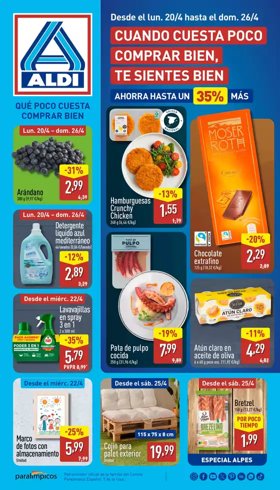 Catálogo ALDI | Qué poco cuesta comprar bien | 2026-04-20T00:00:00.000Z - 2026-04-26T00:00:00.000Z
