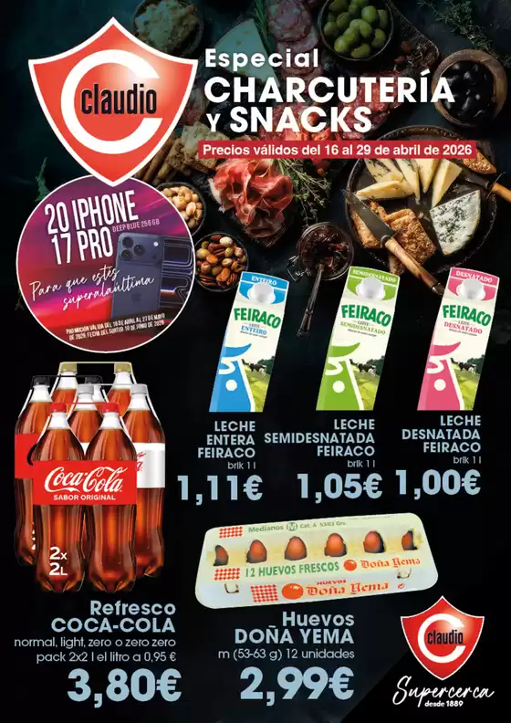Catálogo Claudio | Especial Charcutería Y Snacks | 2026-04-16T00:00:00.000Z - 2026-04-29T00:00:00.000Z