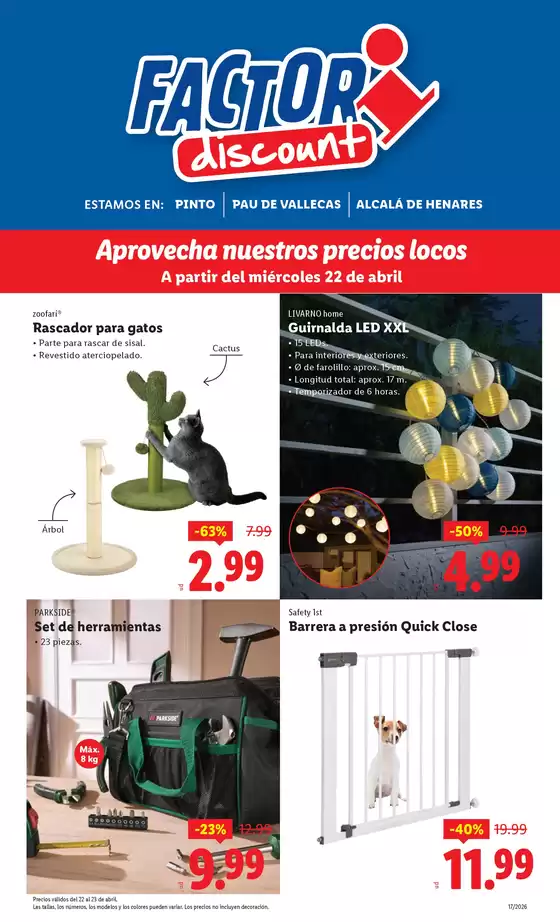 Catálogo FACTORI discount en Sant Elm | Factori discount - Ofertas válidas del 22/04 al 27/04 | 2026-04-22T00:00:00.000Z - 2026-04-27T00:00:00.000Z