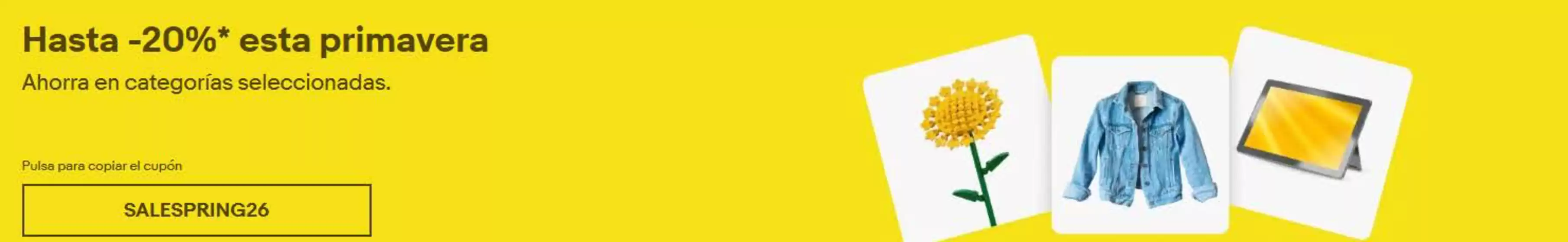 Catálogo eBay en Santiago de Compostela | Hasta -20% esta primavera | 2026-04-16T00:00:00.000Z - 2026-04-29T00:00:00.000Z