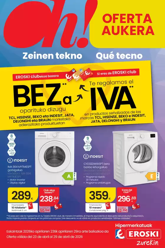 Catálogo Eroski | Qué tecno | 2026-04-23T00:00:00.000Z - 2026-04-29T00:00:00.000Z