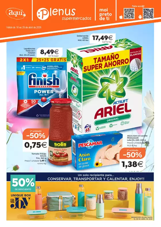 Catálogo Supermercados Aquí | Válido do 16 ao 29 de abril de 2026 | 2026-04-16T00:00:00.000Z - 2026-04-29T00:00:00.000Z