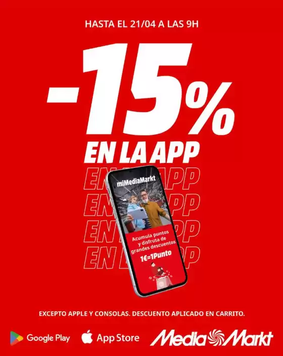 Catálogo MediaMarkt | -15% En La App | 2026-04-20T00:00:00.000Z - 2026-04-21T00:00:00.000Z