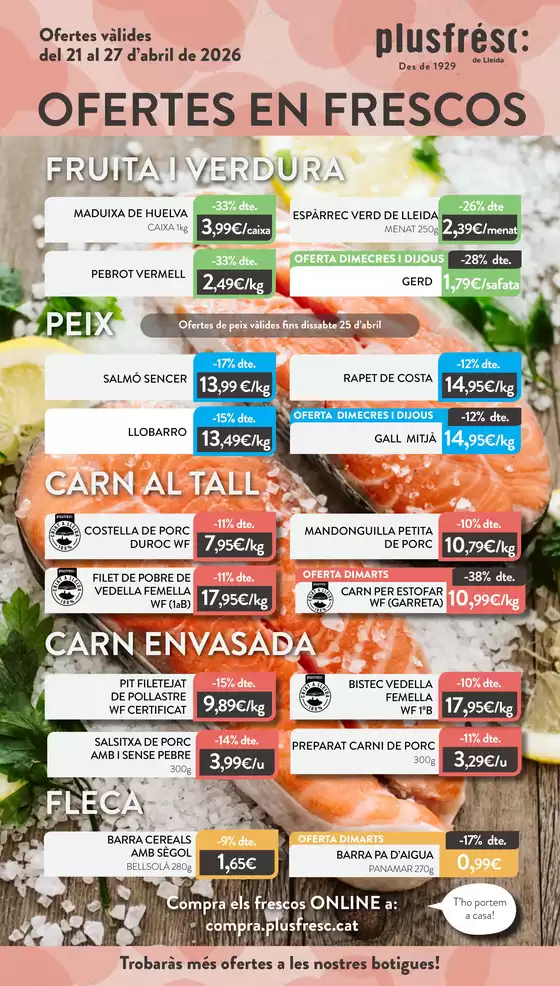 Catálogo Plusfresc | Ofertes De Productes Frescos | 2026-04-21T00:00:00.000Z - 2026-04-27T00:00:00.000Z