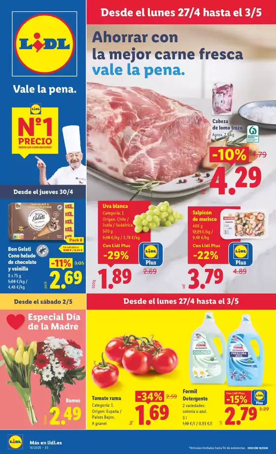 Catálogo Lidl en Madrid | № 1 PRECIO - Ofertas válidas del 27/04 al 03/05 | 2026-04-27T00:00:00.000Z - 2026-05-03T00:00:00.000Z