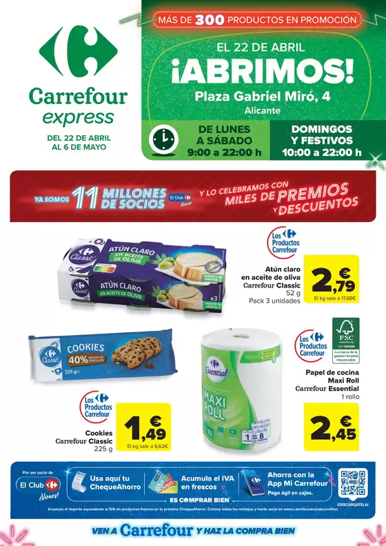 Catálogo Carrefour Express en Alicante | Abrimos! | 2026-04-22T00:00:00.000Z - 2026-05-06T00:00:00.000Z