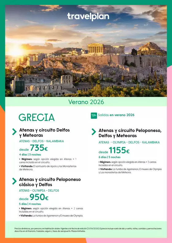 Catálogo Travelplan | Travelplan GRECIA | 2026-04-22T00:00:00.000Z - 2026-08-31T00:00:00.000Z