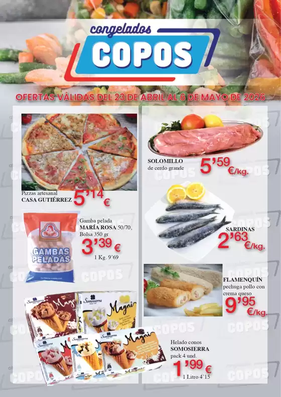 Catálogo Congelados Copos en Carrea | Ofertas Validas Del 23 De Abril Al 6 De Mayo De 2026 | 2026-04-23T00:00:00.000Z - 2026-05-06T00:00:00.000Z