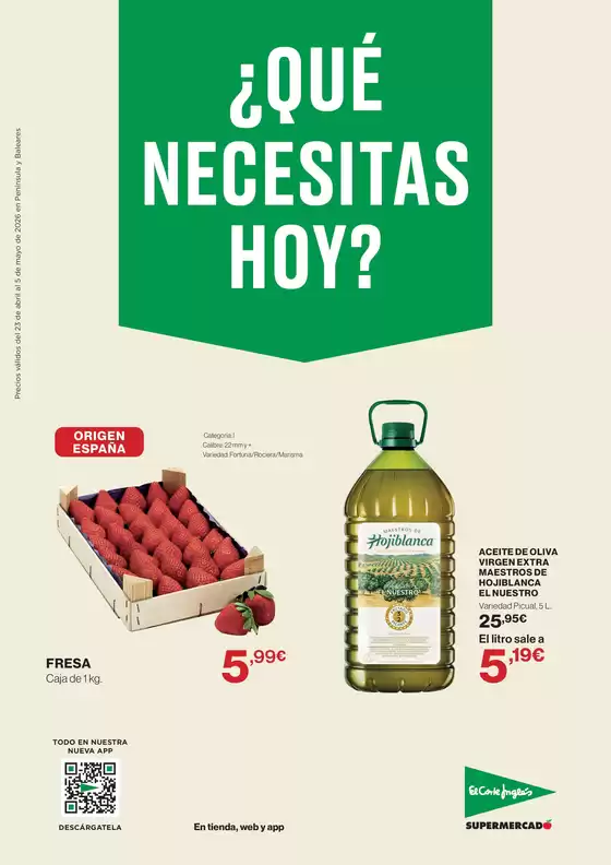 Catálogo El Corte Inglés | Qué necesitas hoy | 2026-04-23T00:00:00.000Z - 2026-05-05T00:00:00.000Z