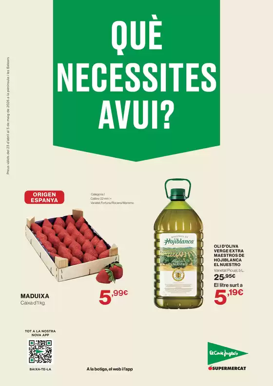 Catálogo El Corte Inglés | Què Necessites Avui? | 2026-04-23T00:00:00.000Z - 2026-05-05T00:00:00.000Z