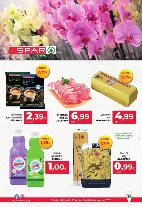 Catálogo Spar La Palma en Arco | Oferta válida del 23 de Abril al 6 de Mayo de 2026 | 2026-04-23T00:00:00.000Z - 2026-05-06T00:00:00.000Z