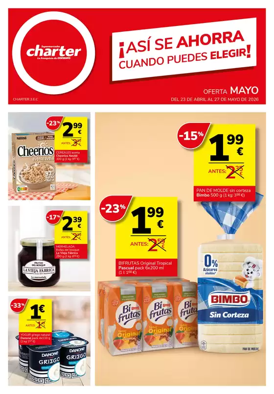 Catálogo Supermercados Charter | Oferta Mayo | 2026-04-23T00:00:00.000Z - 2026-05-27T00:00:00.000Z