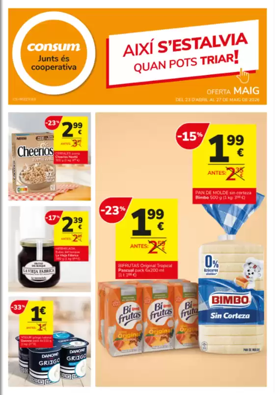 Catálogo Consum | Del 23 D'abril Al 27 De Maig De 2026 | 2026-04-23T00:00:00.000Z - 2026-05-27T00:00:00.000Z