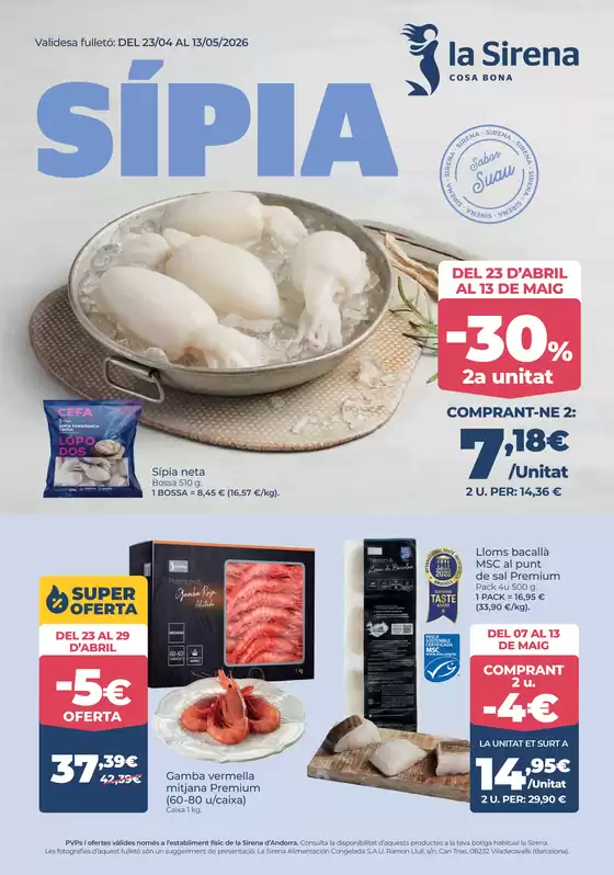 Catálogo La Sirena | Del 23/04 Al 13/05/2026 | 2026-04-24T00:00:00.000Z - 2026-05-13T00:00:00.000Z