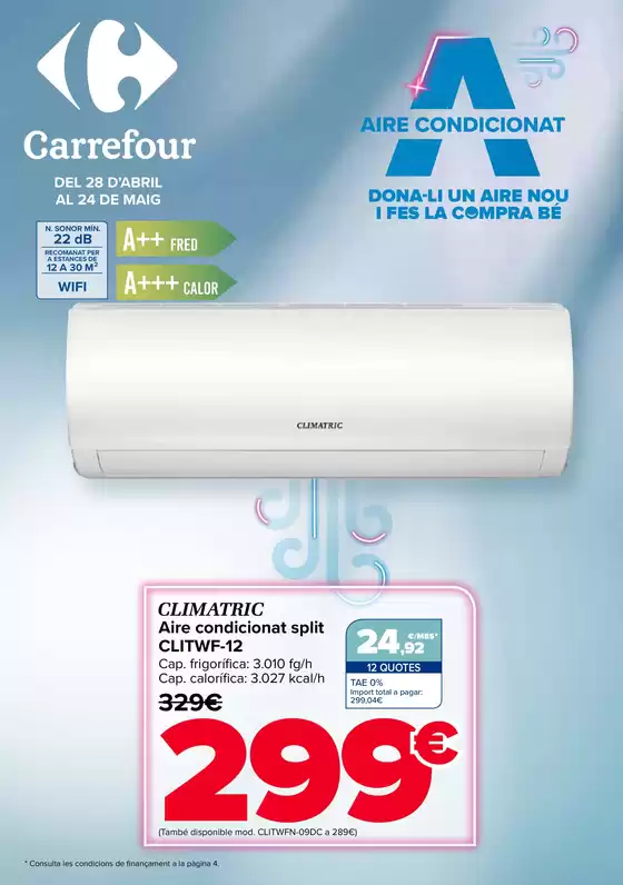 Catálogo Carrefour en Sant Cugat del Vallès | AIRE ACONDICIONADO-VENTILACIÓN | 2026-04-28T00:00:00.000Z - 2026-05-24T00:00:00.000Z