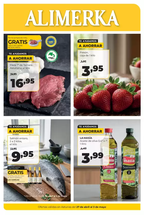 Catálogo Alimerka en Monreal | Semanal del - Alimerka | 2026-04-27T00:00:00.000Z - 2026-05-03T00:00:00.000Z