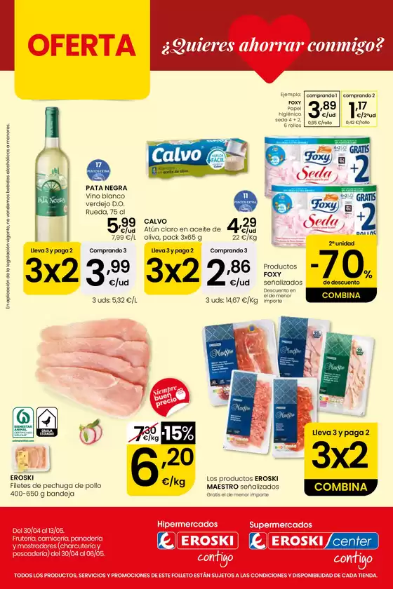Catálogo Eroski | ¿Quieres ahorrar conmigo? EROSKI | 2026-04-30T00:00:00.000Z - 2026-05-13T00:00:00.000Z