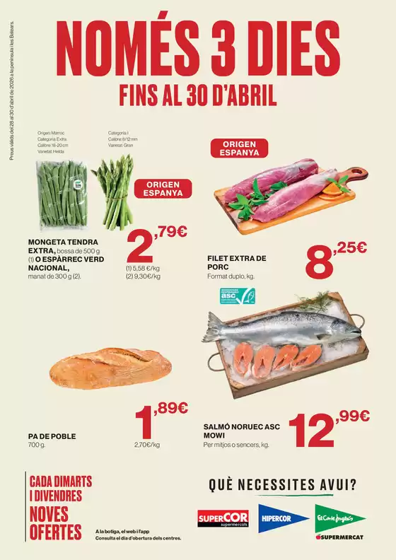 Catálogo Hipercor | Només 3 Dies | 2026-04-28T00:00:00.000Z - 2026-04-30T00:00:00.000Z