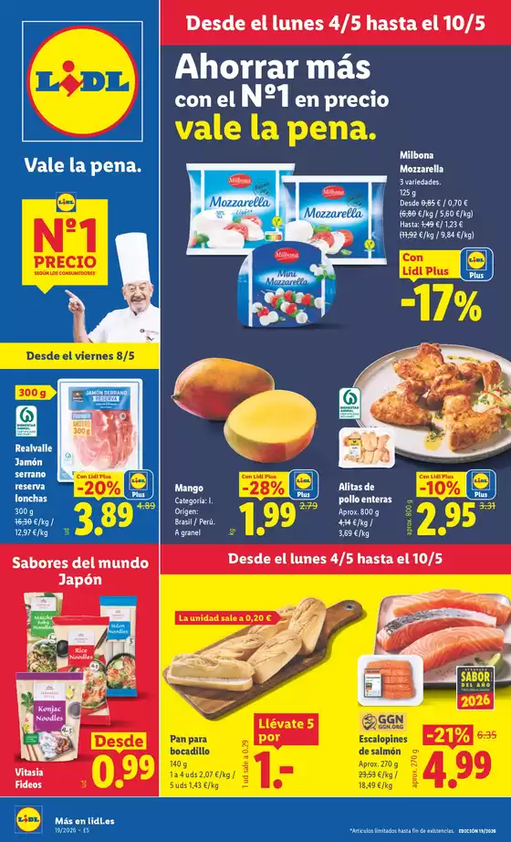 Catálogo Lidl en Cordovilla | № 1 PRECIO - Ofertas válidas del 04/05 al 10/05 | 2026-05-04T00:00:00.000Z - 2026-05-10T00:00:00.000Z