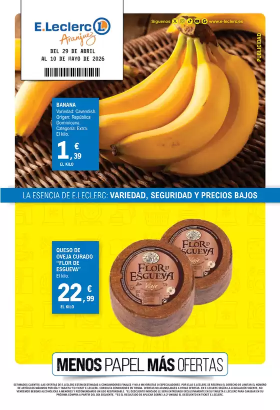 Catálogo E.Leclerc | Menos papel más ofertas | 2026-04-29T00:00:00.000Z - 2026-05-10T00:00:00.000Z