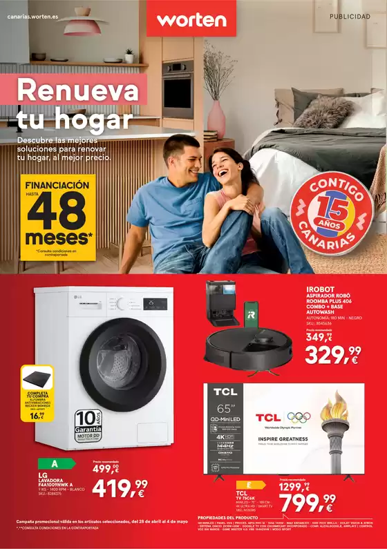Catálogo Worten | Renueva tu hogar | 2026-04-28T00:00:00.000Z - 2026-05-04T00:00:00.000Z