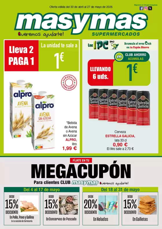 Catálogo Masymas en Lalín | Oferta válida del 30 de abril al 27 de mayo de 2026 | 2026-04-30T00:00:00.000Z - 2026-05-27T00:00:00.000Z