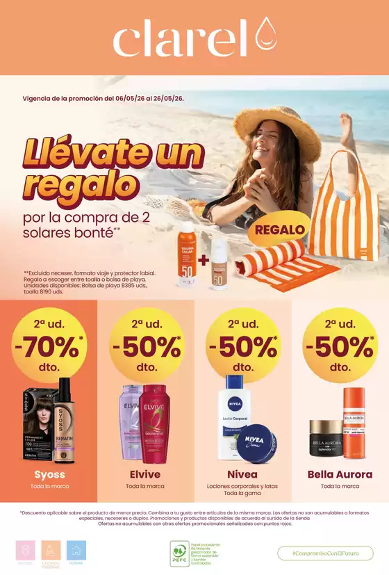 Catálogo Clarel en Llanos de Don Juan | Llévate un regalo por la compra de 2 solares bonté | 2026-05-06T00:00:00.000Z - 2026-05-22T00:00:00.000Z