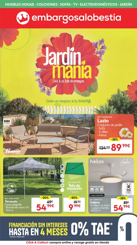 Catálogo Embargos a lo bestia | Jardín Manía | 2026-05-01T00:00:00.000Z - 2026-05-18T00:00:00.000Z