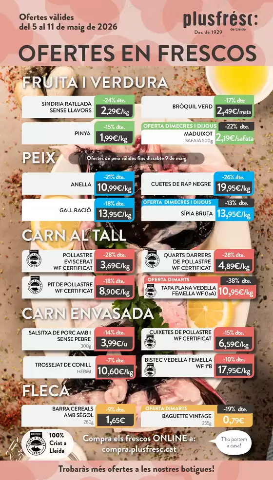 Catálogo Plusfresc | Ofertes De Productes Frescos | 2026-05-05T00:00:00.000Z - 2026-05-11T00:00:00.000Z