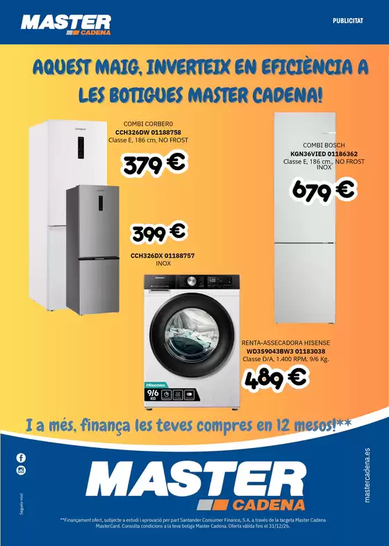 Catálogo Master Cadena | Aquest Maig, Inverteix En Eficiència A Les Botigues Master Cadena! Les Botigues Master Cadena! | 2026-05-05T00:00:00.000Z - 2026-12-31T00:00:00.000Z