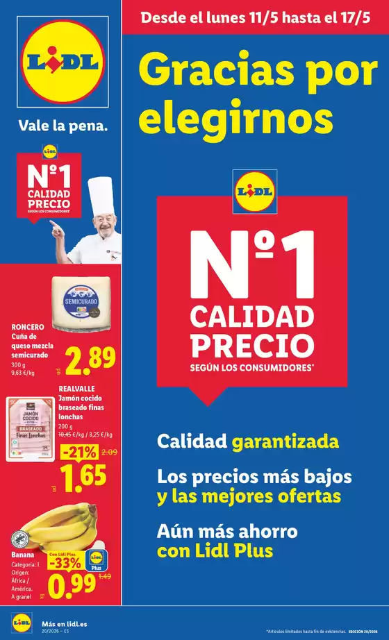 Catálogo Lidl en San Esteban del Molar | № 1 PRECIO - Ofertas válidas del 11/05 al 17/05 | 2026-05-11T00:00:00.000Z - 2026-05-17T00:00:00.000Z