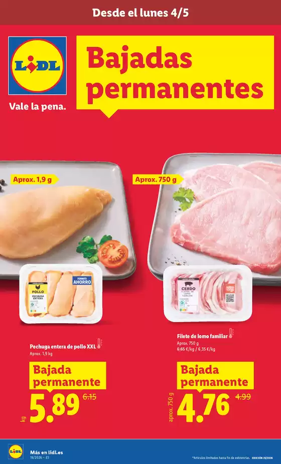 Catálogo Lidl | Bajadas permanentes | 2026-05-05T00:00:00.000Z - 2026-05-10T00:00:00.000Z