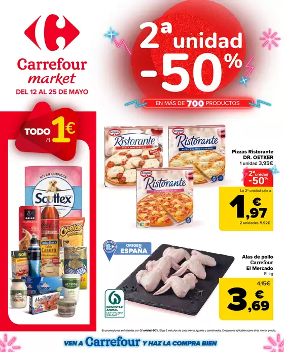 Catálogo Carrefour Market | 2ª unidad -50% | 2026-05-12T00:00:00.000Z - 2026-05-25T00:00:00.000Z