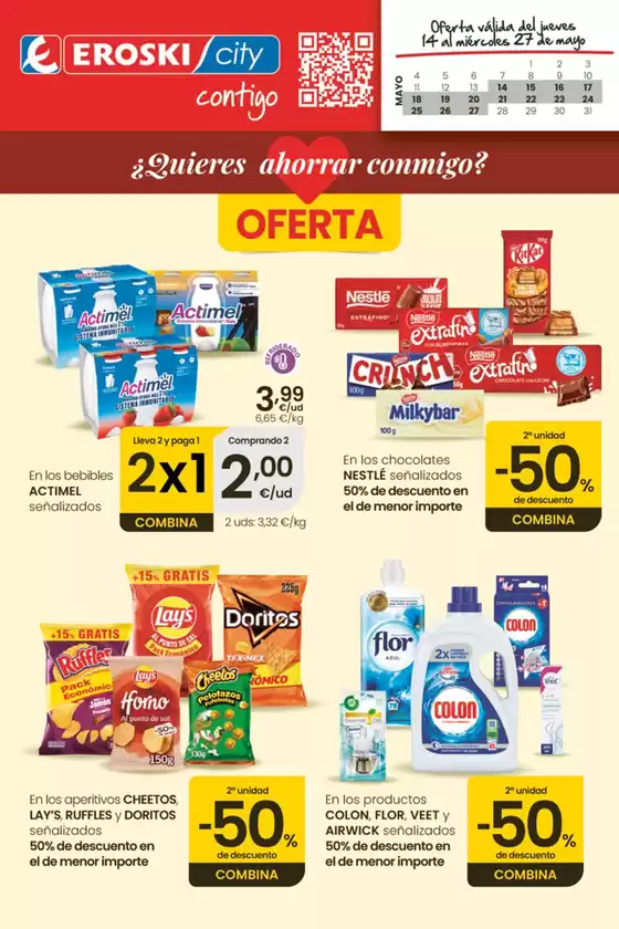 Catálogo Eroski en Perbes | ¿Quieres ahorrar conmigo? | 2026-05-14T00:00:00.000Z - 2026-05-27T00:00:00.000Z