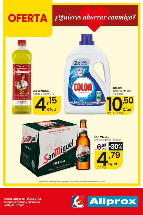 Catálogo Eroski en Ablitas | ¿Quieres ahorrar conmigo? Aliprox | 2026-05-14T00:00:00.000Z - 2026-05-27T00:00:00.000Z