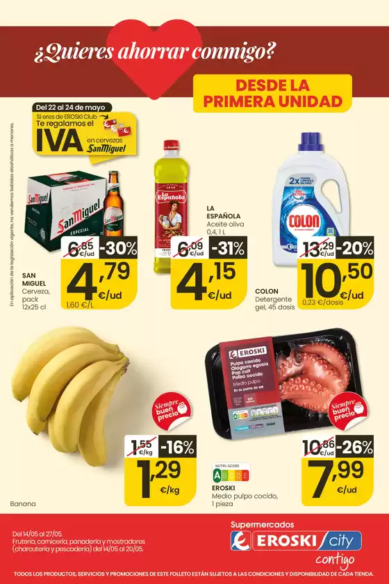 Catálogo Eroski en Borja | ¿Quieres ahorrar conmigo? EROSKI CITY | 2026-05-14T00:00:00.000Z - 2026-05-27T00:00:00.000Z