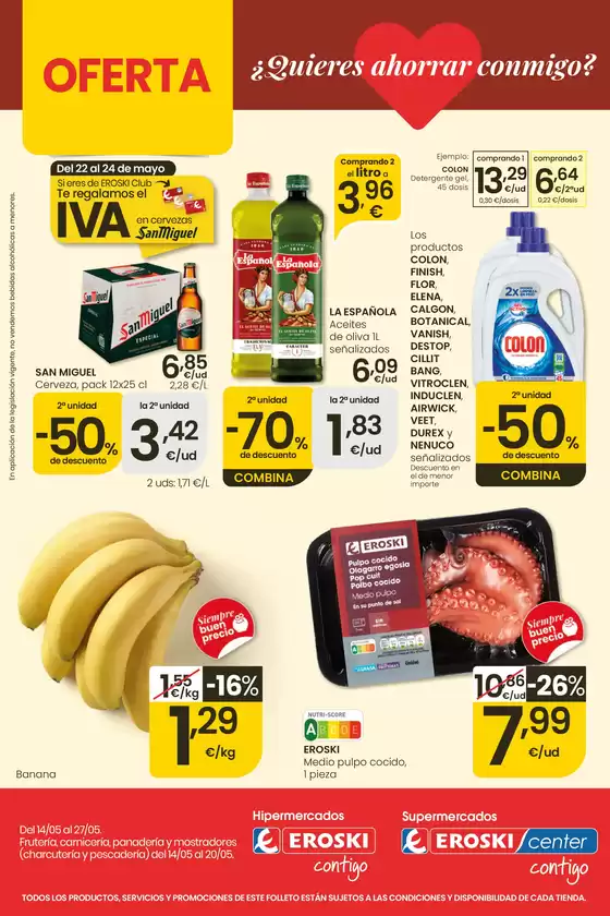Catálogo Eroski en Ablitas | ¿Quieres ahorrar conmigo? EROSKI | 2026-05-14T00:00:00.000Z - 2026-05-27T00:00:00.000Z