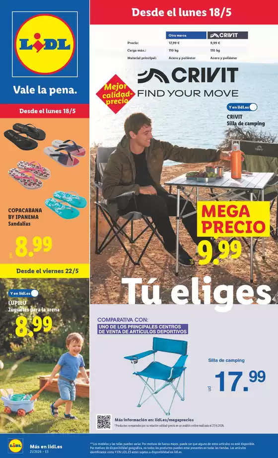 Catálogo Lidl en Vilaflor | ¡Bazar Lidl! Ofertas válidas del 18/05 al 24/05 | 2026-05-18T00:00:00.000Z - 2026-05-24T00:00:00.000Z