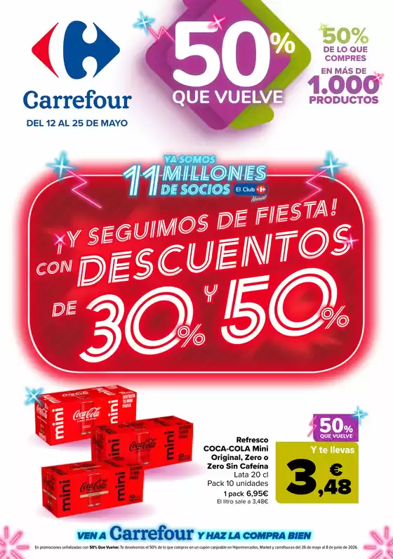 Catálogo Carrefour en Garrafe de Torío | 50% QUE VUELVE + 2ªUD. AL -50% | 2026-05-12T00:00:00.000Z - 2026-05-25T00:00:00.000Z