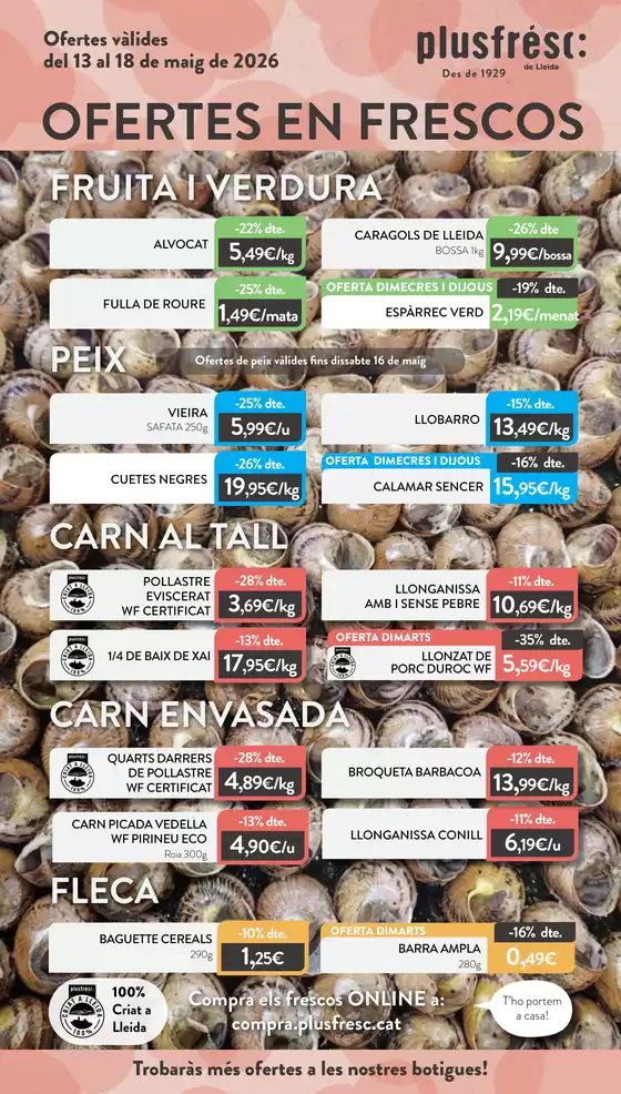 Catálogo Plusfresc | Ofertes De Productes Frescos | 2026-05-13T00:00:00.000Z - 2026-05-18T00:00:00.000Z