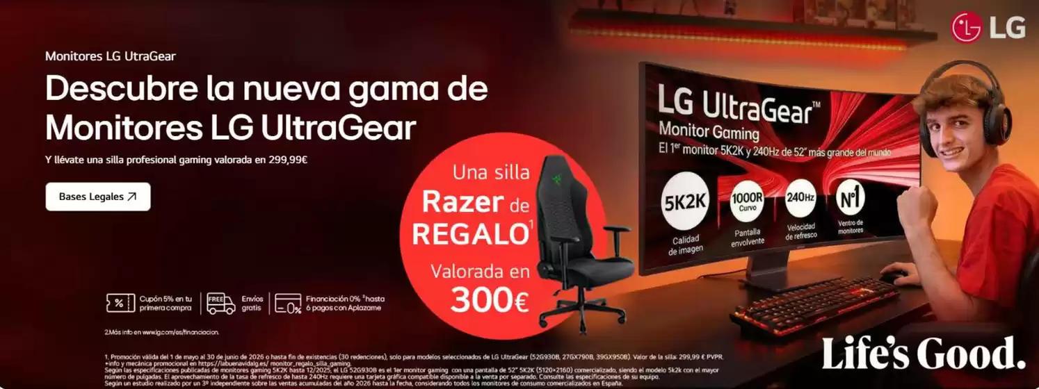 Catálogo LG | Descubre la nueva gama de Monitores LG UltraGear | 2026-05-13T00:00:00.000Z - 2026-06-30T00:00:00.000Z