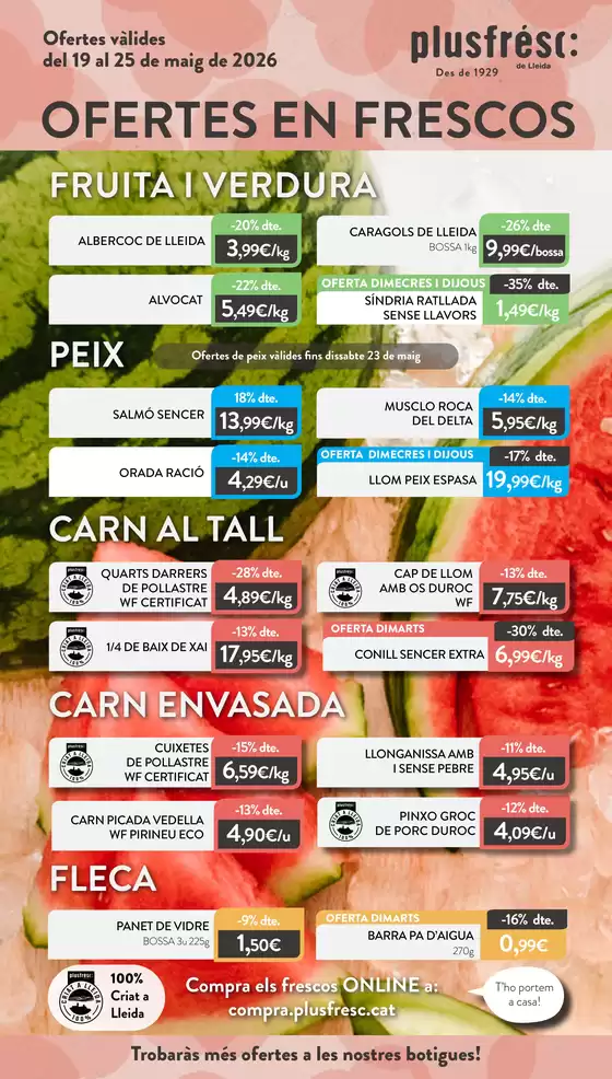 Catálogo Plusfresc | Ofertes De Productes Frescos | 2026-05-19T00:00:00.000Z - 2026-05-25T00:00:00.000Z
