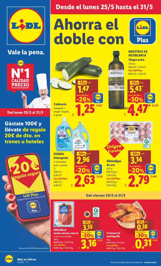 Catálogo Lidl | № 1 PRECIO - Ofertas válidas del 25/05 al 31/05 | 2026-05-25T00:00:00.000Z - 2026-05-31T00:00:00.000Z