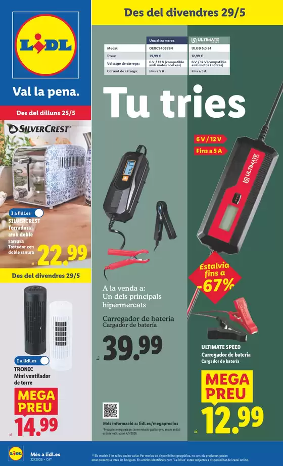 Catálogo Lidl en Copons | ¡Bazar Lidl! Ofertas válidas del 25/05 al 31/05 | 2026-05-25T00:00:00.000Z - 2026-05-31T00:00:00.000Z