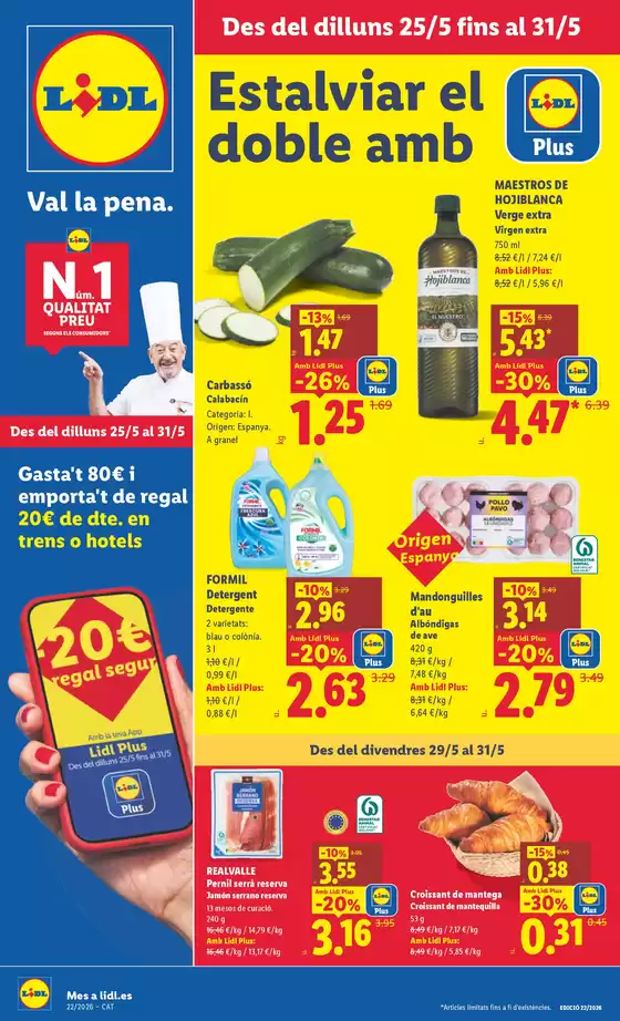 Catálogo Lidl en Copons | № 1 PRECIO - Ofertas válidas del 25/05 al 31/05 | 2026-05-25T00:00:00.000Z - 2026-05-31T00:00:00.000Z